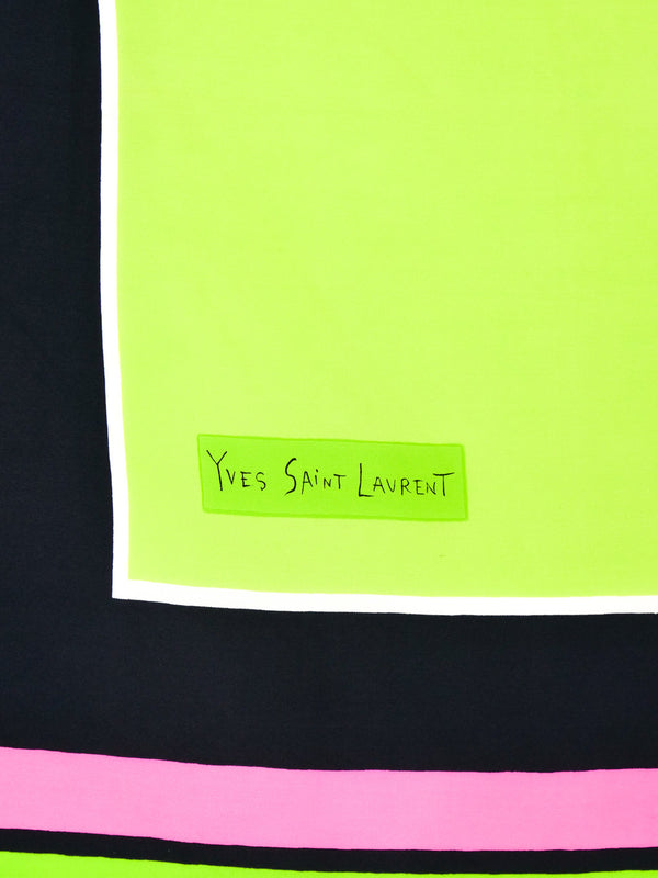 Yves Saint Laurent Geometric Silk Scarf Accessory arcadeshops.com