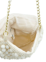 1960's Ivory Gumball Beaded Bag Accessory arcadeshops.com