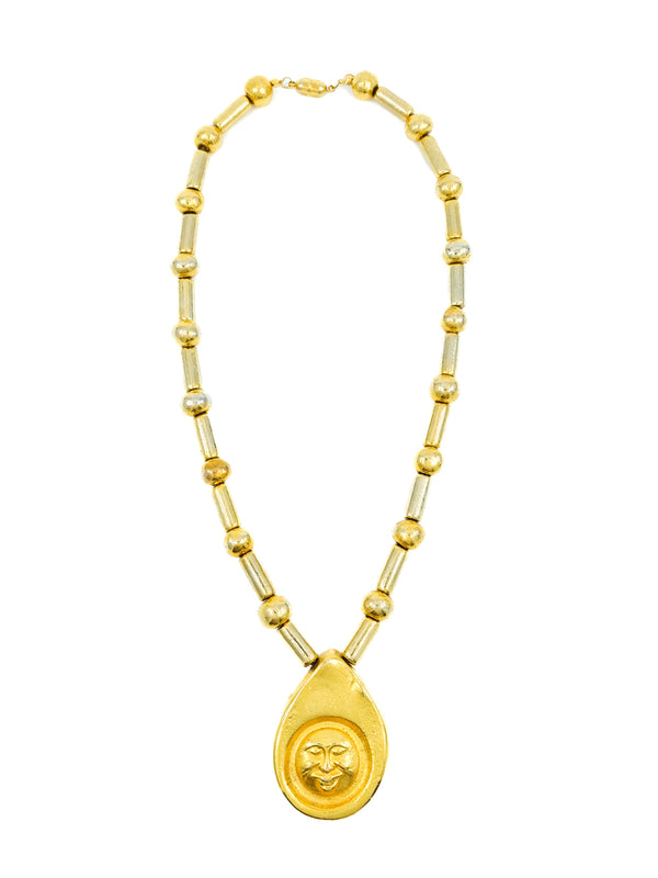 Moon Man Pendant Necklace Accessory arcadeshops.com