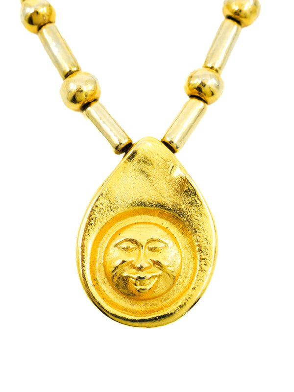 Moon Man Pendant Necklace Accessory arcadeshops.com