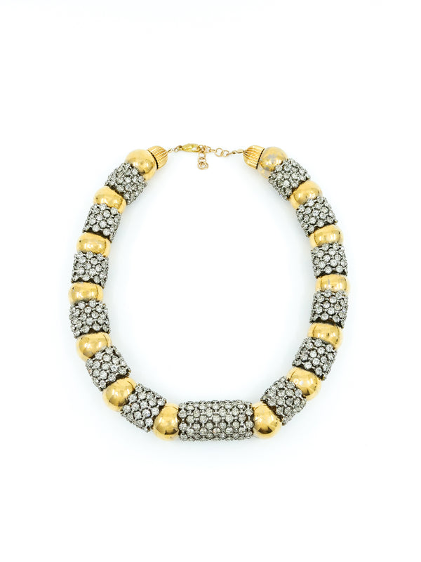 Rhinestone Beaded Collar Necklace Accessory arcadeshops.com