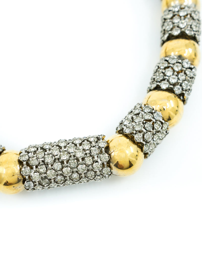 Rhinestone Beaded Collar Necklace Accessory arcadeshops.com