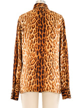 Escada Leopard Printed Silk Blouse Top arcadeshops.com