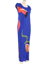 Issey Miyake Flamingo Printed Plisse Dress Dress arcadeshops.com