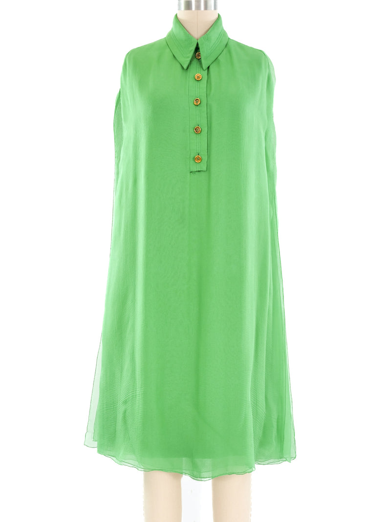 Galanos Layered Silk Shift Dress Dress arcadeshops.com