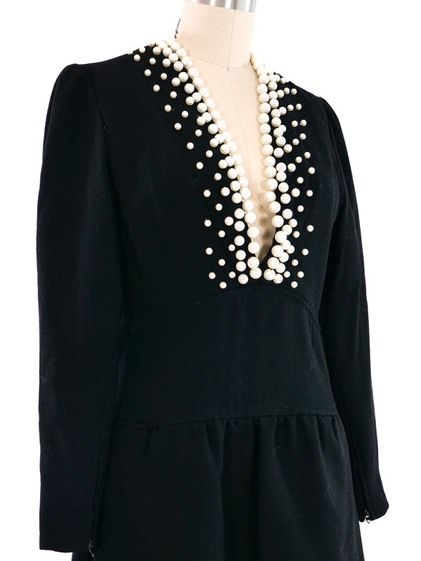 Donald Brooks Faux Pearl Accented Dress Dress arcadeshops.com