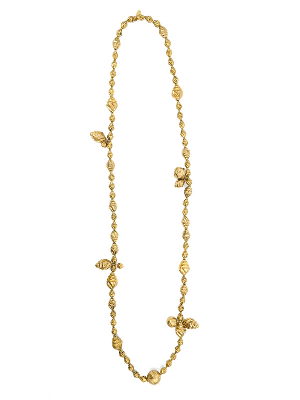 Yves Saint Laurent Goldtone Beaded Necklace Jewelry arcadeshops.com