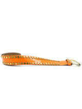 Anne Klein Studded Orange Leather Belt Accessory arcadeshops.com