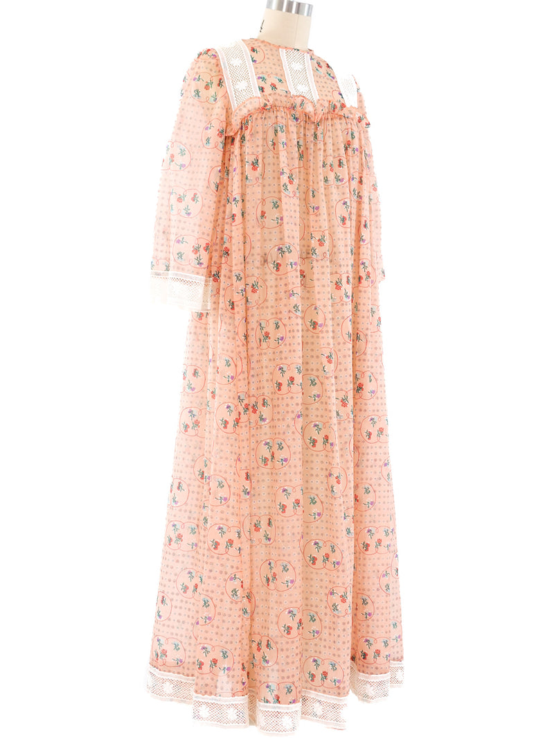 Floral Printed Chiffon Maxi Dress Dress arcadeshops.com