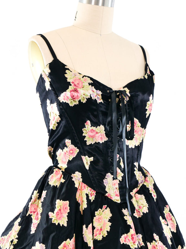 Betsey Johnson Floral Bustier Dress Dress arcadeshops.com