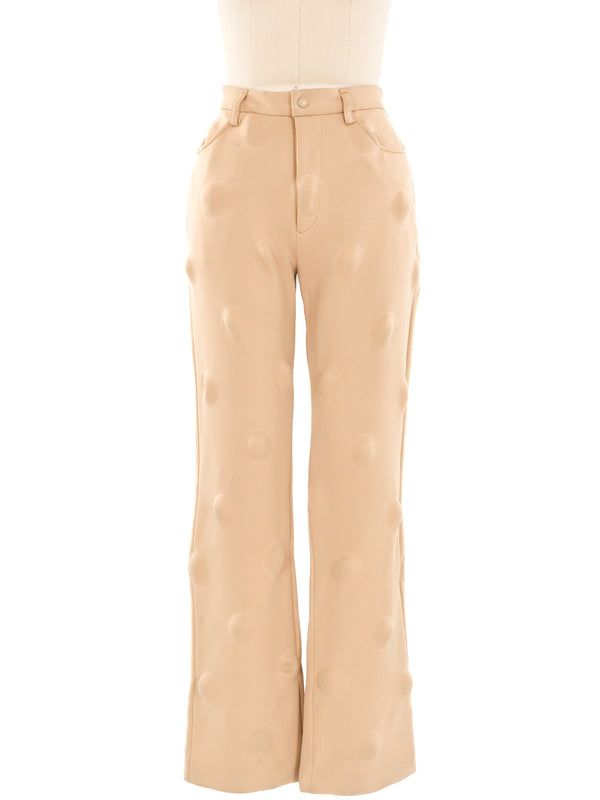 Issey Miyake Tan Bubblewrap Trousers Bottom arcadeshops.com