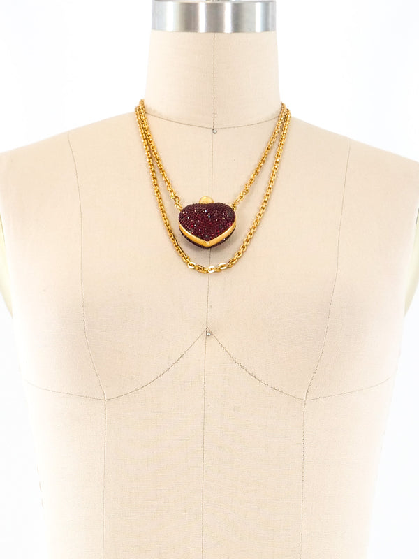 Judith Leiber Layered Heart Pendant Necklace Jewelry arcadeshops.com