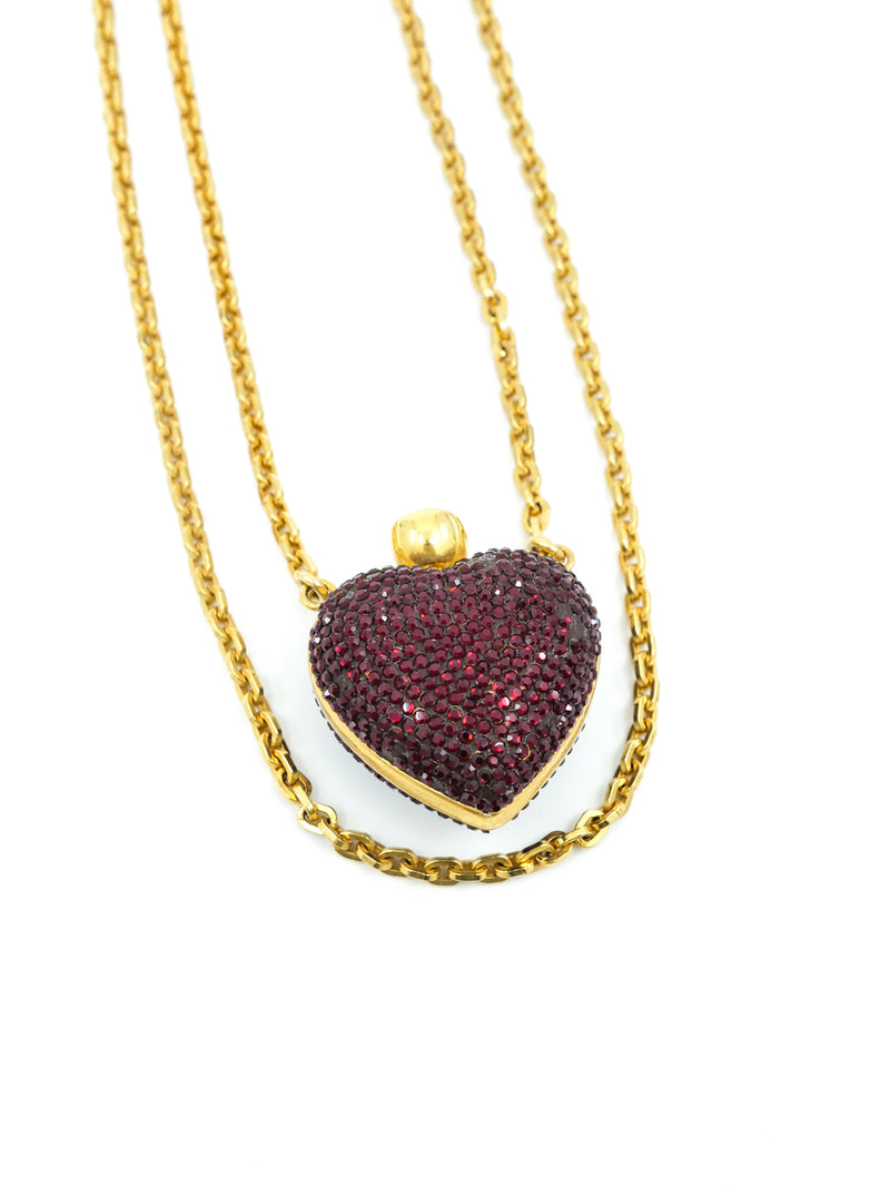 Judith Leiber Layered Heart Pendant Necklace Jewelry arcadeshops.com