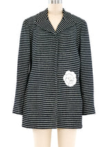 Chanel Striped Camelia Jacket Jacket arcadeshops.com