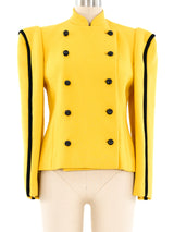 Carolina Herrera Yellow Double Breasted Jacket Jacket arcadeshops.com