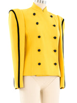 Carolina Herrera Yellow Double Breasted Jacket Jacket arcadeshops.com