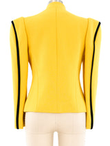 Carolina Herrera Yellow Double Breasted Jacket Jacket arcadeshops.com