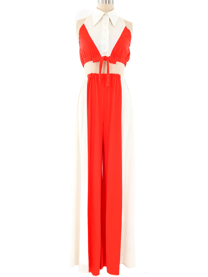 Colorblock Jersey Pant Ensemble Suit arcadeshops.com