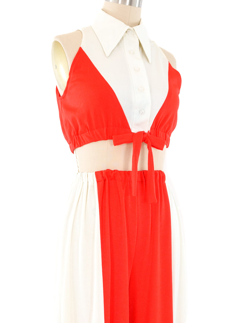 Colorblock Jersey Pant Ensemble Suit arcadeshops.com