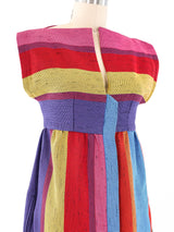 Balenciaga Multicolor Striped Mini Dress Dress arcadeshops.com