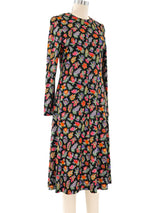 1970's Diane Von Furstenberg Floral Jersey Dress Dress arcadeshops.com