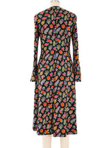 1970's Diane Von Furstenberg Floral Jersey Dress Dress arcadeshops.com