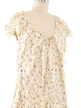 Nina Ricci Abstracted Floral Ruffled Dress Dress arcadeshops.com