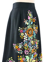 Raffia Embroidered Maxi Skirt Bottom arcadeshops.com