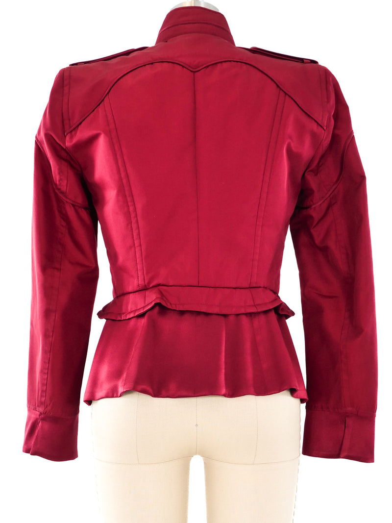 Yves Saint Laurent Military Inspired Satin Jacket Jacket arcadeshops.com