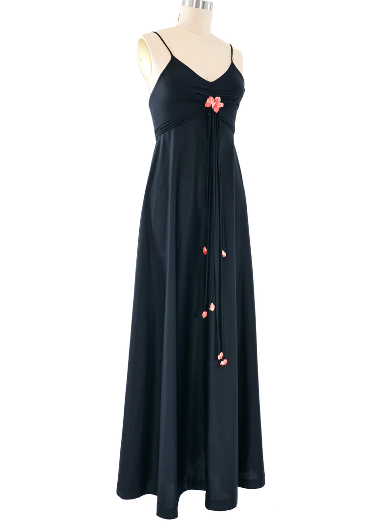 Flower Accented Jersey Tank Dress Dress arcadeshops.com