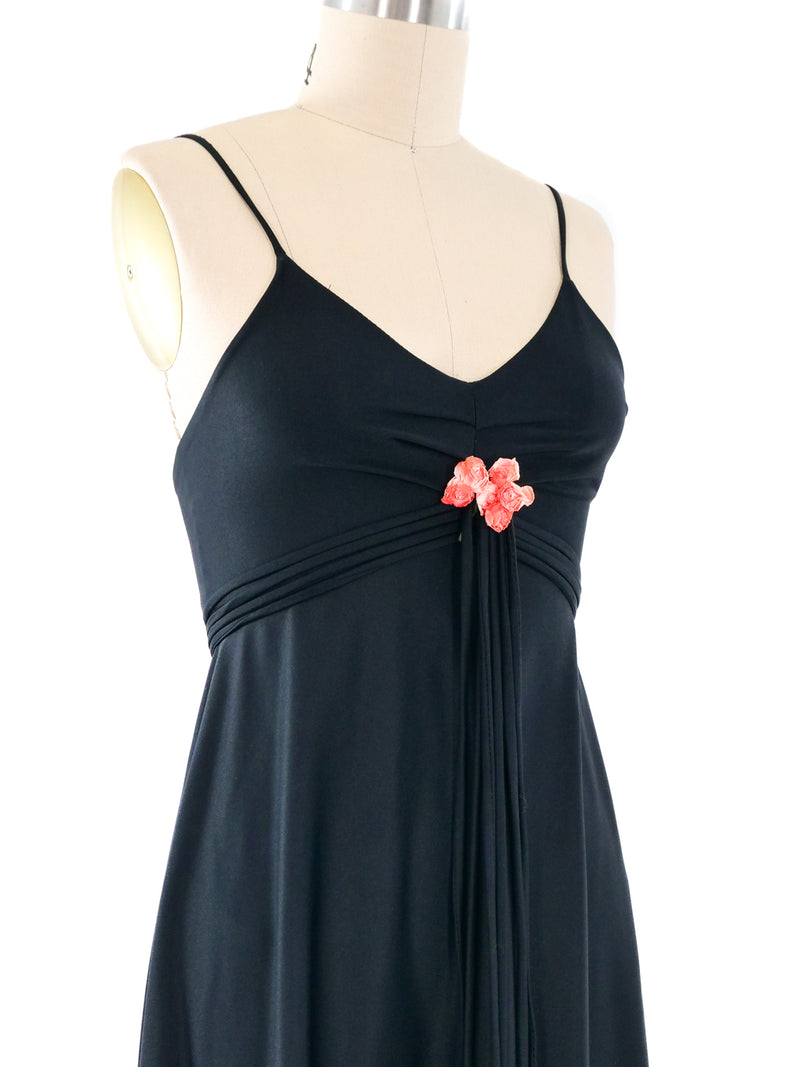 Flower Accented Jersey Tank Dress Dress arcadeshops.com
