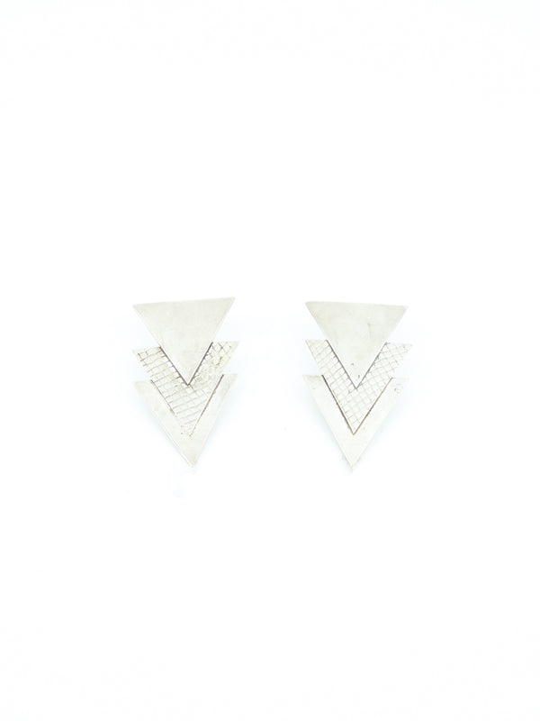 Geometric Sterling Silver Earrings Jewelry arcadeshops.com