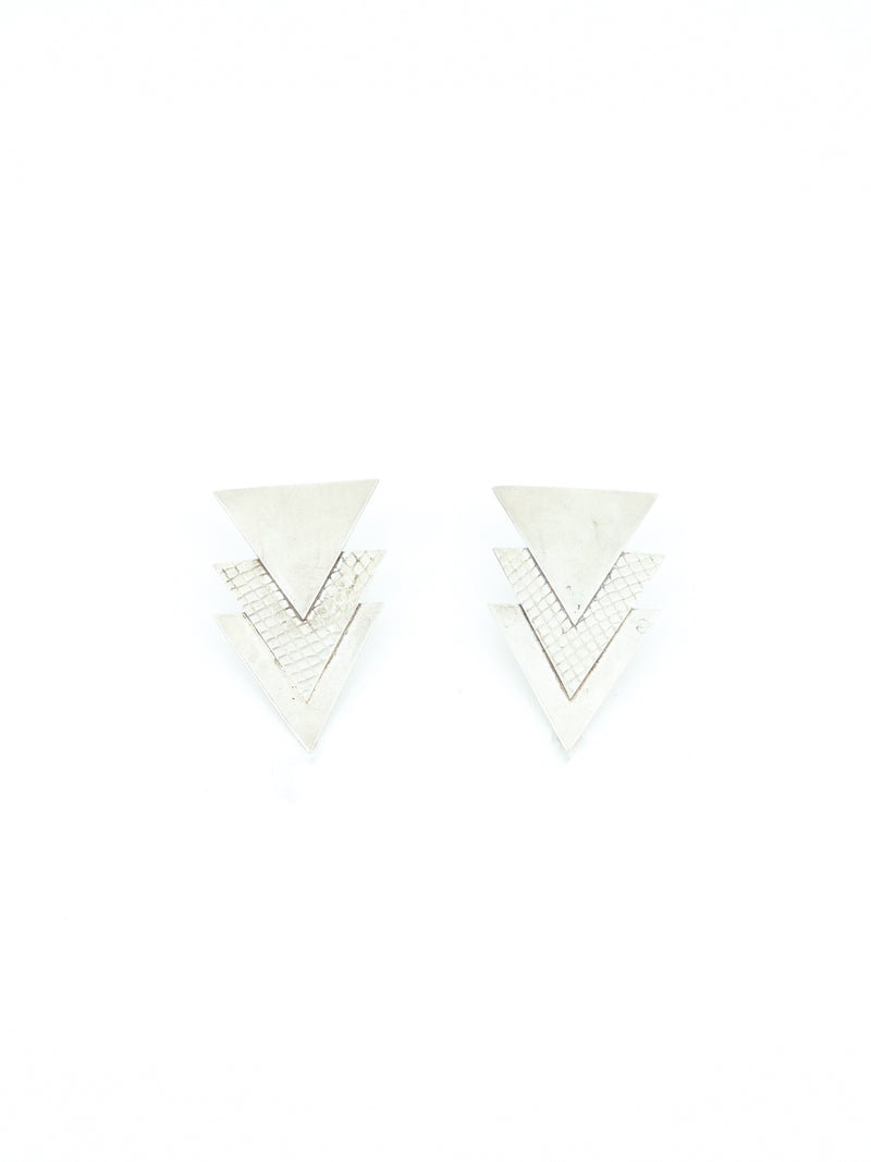 Geometric Sterling Silver Earrings Jewelry arcadeshops.com