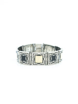 Gothic Sterling Silver Onyx Link Bracelet Jewelry arcadeshops.com