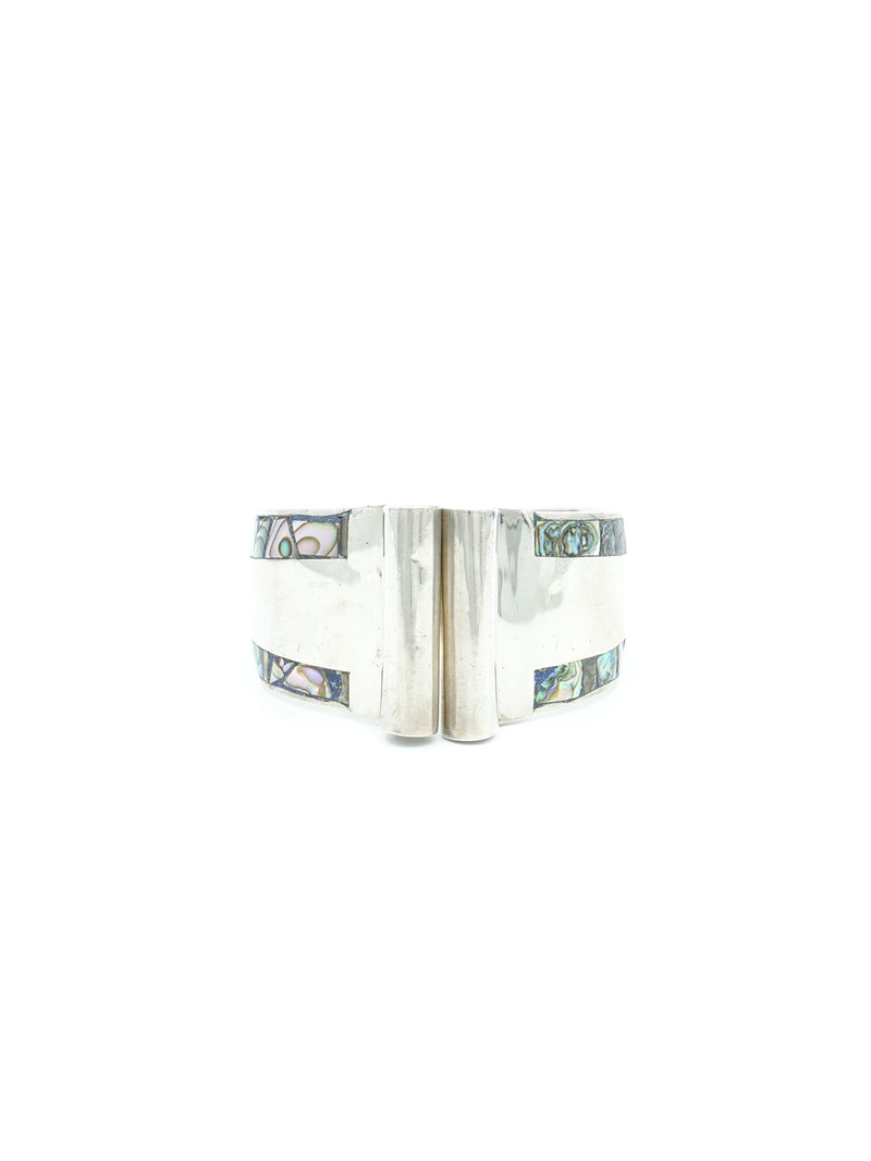 Abalone Inlay Clamper Cuff Jewelry arcadeshops.com