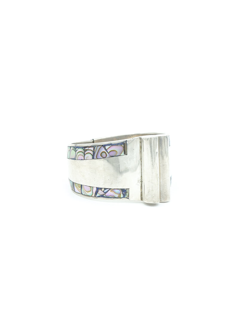 Abalone Inlay Clamper Cuff Jewelry arcadeshops.com