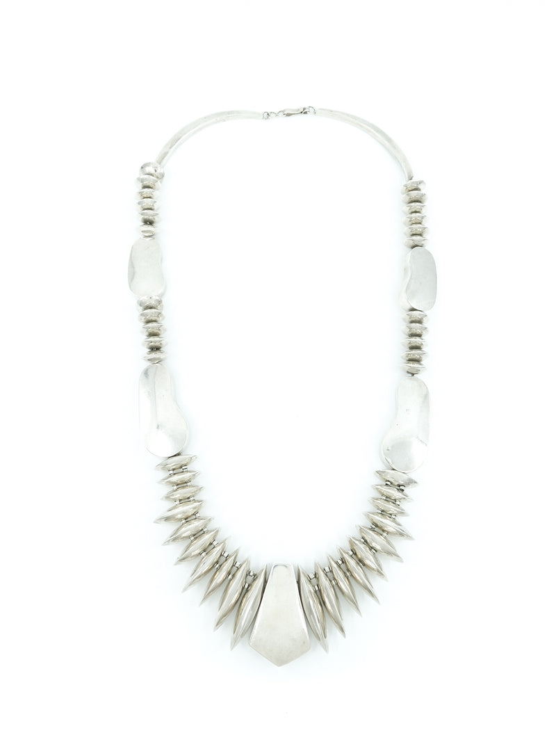 Sterling Silver Beaded Necklace Jewelry arcadeshops.com