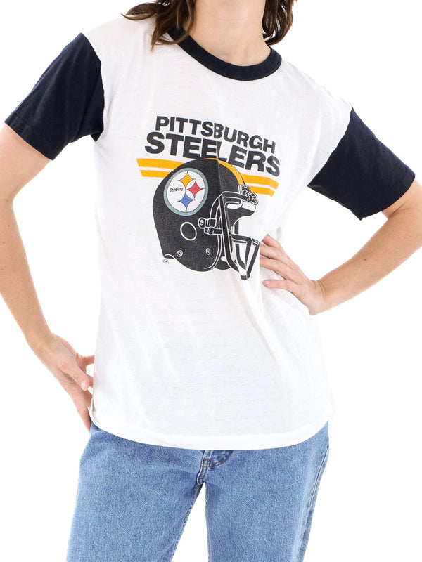Pittsburgh Steelers Ringer Tee T-SHIRT arcadeshops.com