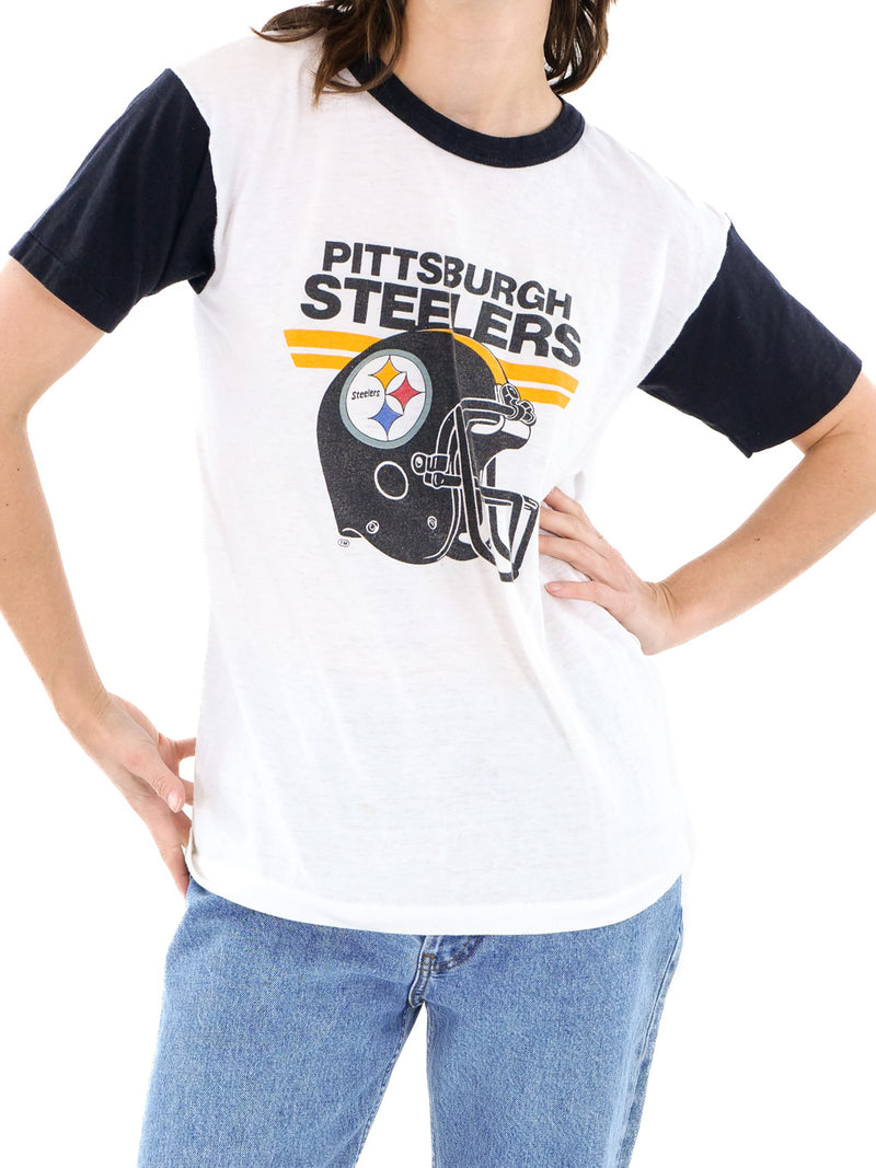 Pittsburgh Steelers Ringer Tee T-SHIRT arcadeshops.com
