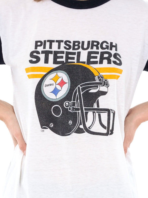 Pittsburgh Steelers Ringer Tee T-SHIRT arcadeshops.com