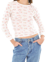 Floral Printed Thermal T-SHIRT arcadeshops.com