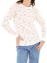 Floral Printed Thermal T-SHIRT arcadeshops.com