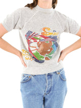 Heather Grey Surf Short Sleeve Sweatshirt T-shirt arcadeshops.com