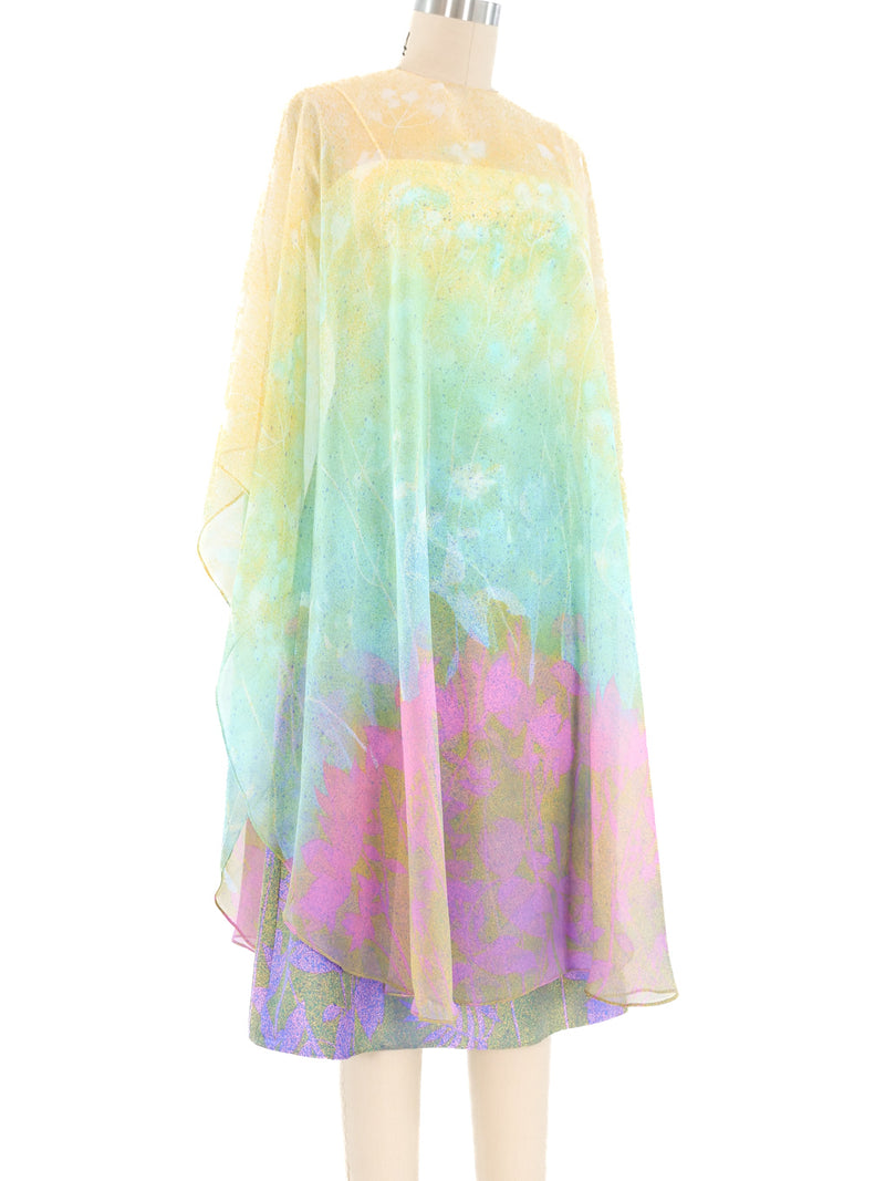 Lillie Rubin Printed Caftan Dress Ensemble Dress arcadeshops.com