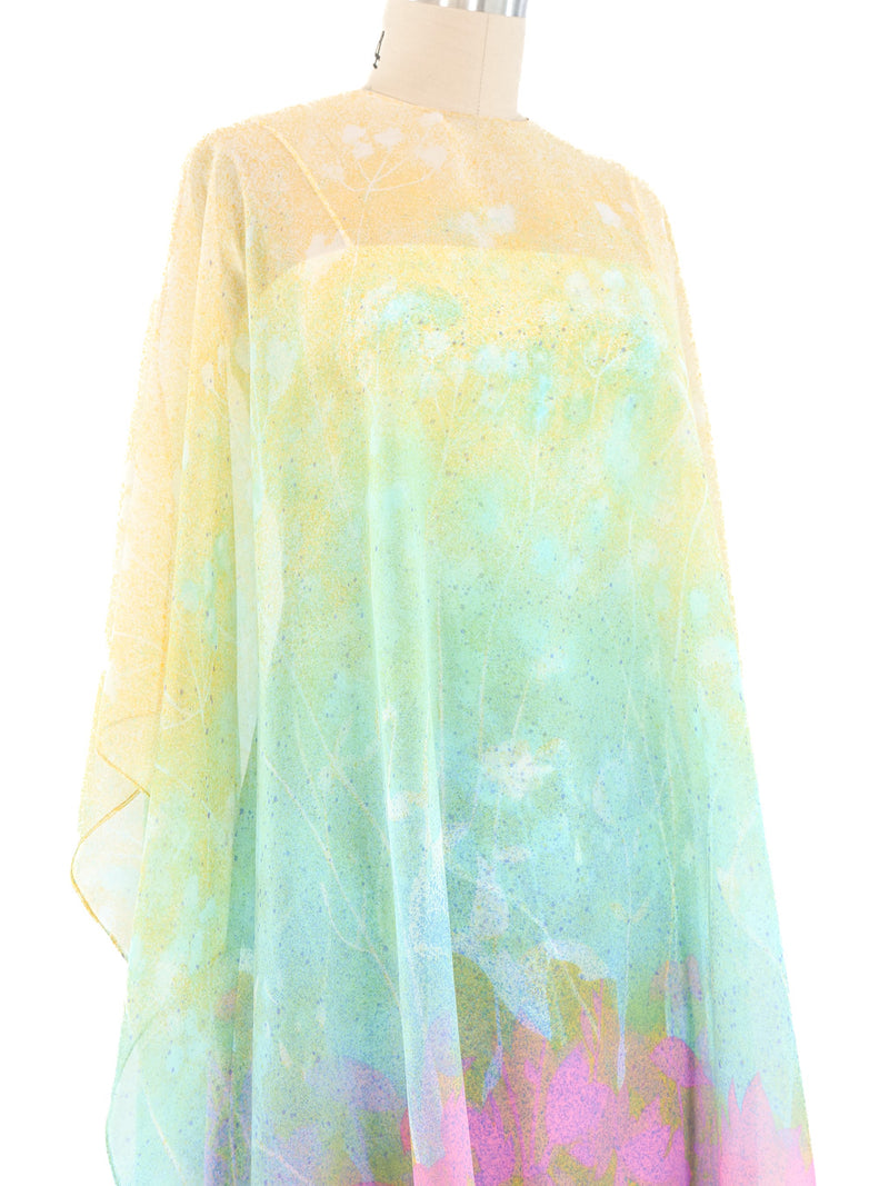 Lillie Rubin Printed Caftan Dress Ensemble Dress arcadeshops.com