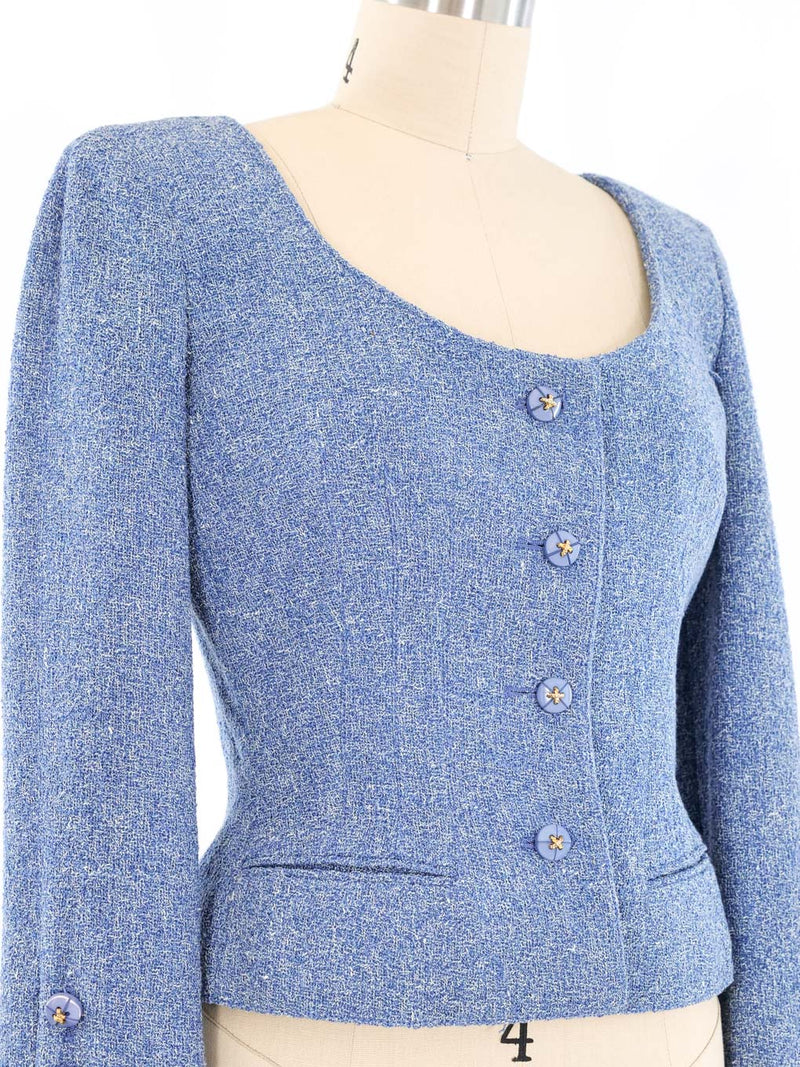 Valentino Cropped Tweed Jacket Jacket arcadeshops.com