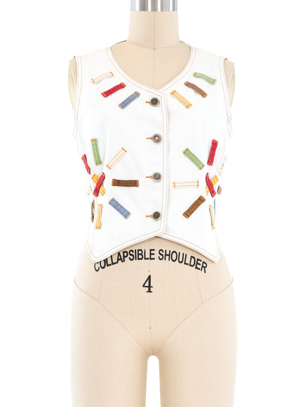 Moschino Belt Loop Motif Vest Jacket arcadeshops.com