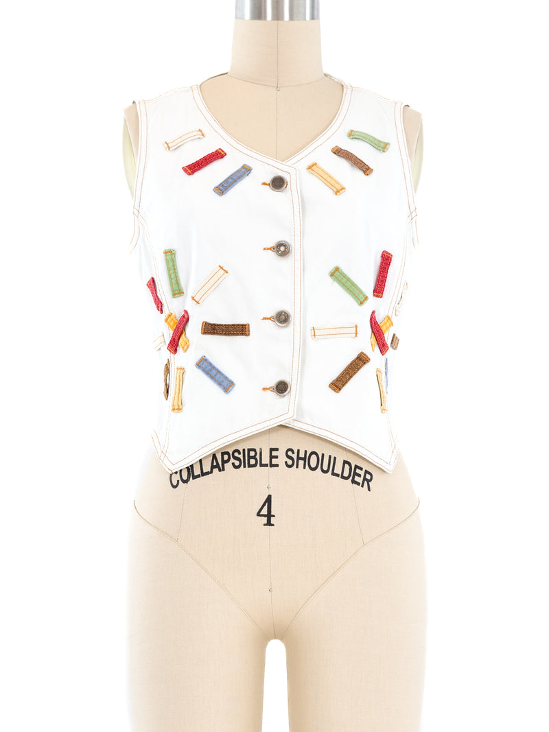 Moschino Belt Loop Motif Vest Jacket arcadeshops.com