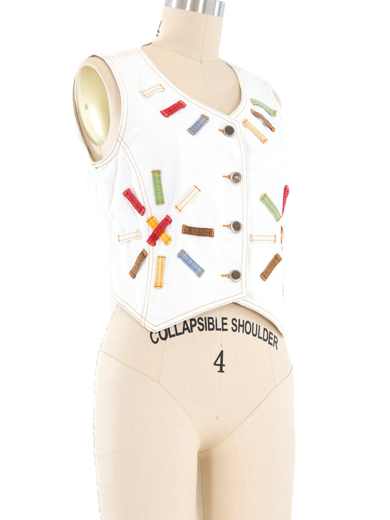 Moschino Belt Loop Motif Vest Jacket arcadeshops.com