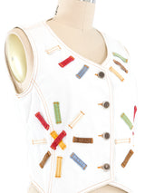 Moschino Belt Loop Motif Vest Jacket arcadeshops.com